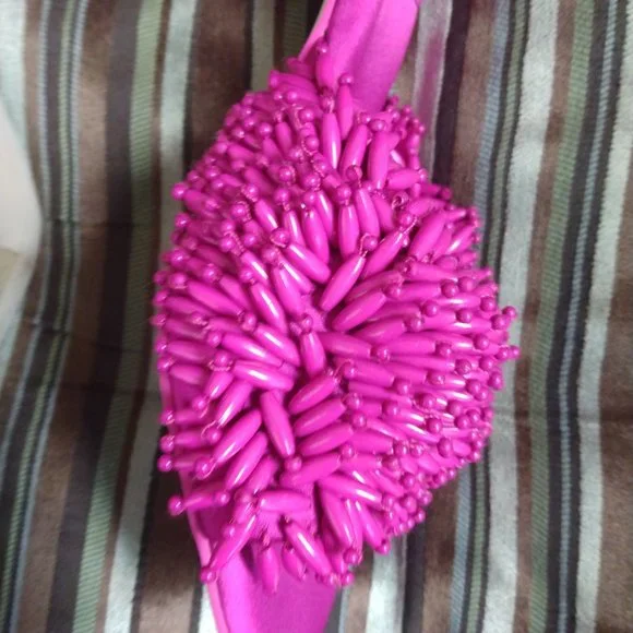 ❤️JEFFREY CAMPBELL Kinsley Fuchsia Heavily Beaded Heels Shoes Size 7 - 7 1… - Picture 6 of 8